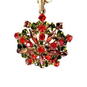 Stunning Long Chain Rhinestone Pendant Statement Necklace